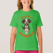 T-shirt Café Lover’s Morning - mignonne Chien Imprimable P (Devant)