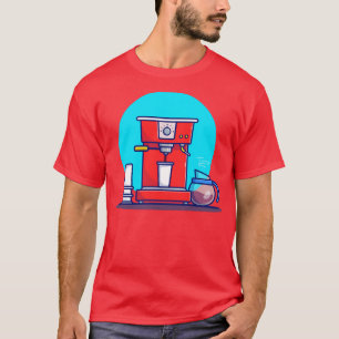 T-shirt Café Machine Pod Cup Et Café Pot
