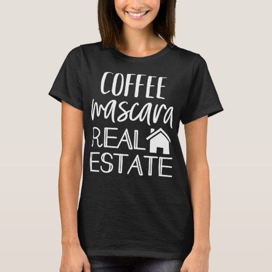 T-shirt Café Mascara Agent Immobilier Funny Realtor (Devant)