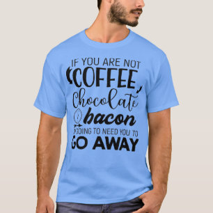 T-shirt Café Mens Chocolat et Bacon Drôle Café
