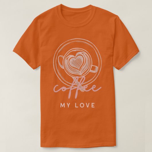 T-shirt Café mon amour (Design devant)