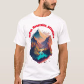 T-shirt Café, Montagne, Voyage d'aventure (Devant)
