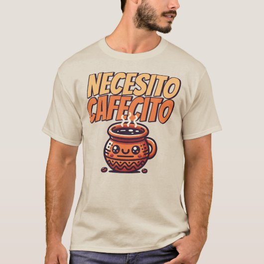 T-shirt Café Necesito Café De Olla Espagnol (Devant)