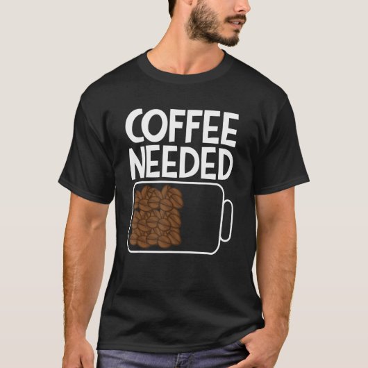 T-shirt Café nécessaire Boire Coffee Beans Batterie Hommes (Devant)