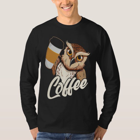 T-shirt Café Owl avec impression au verso (Devant)