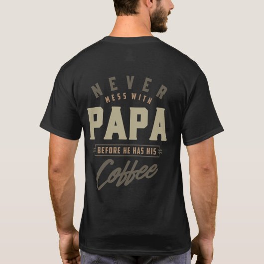T-shirt café papa (Dos)