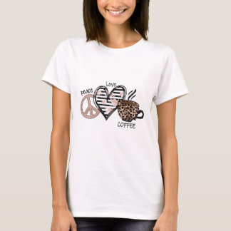 T-shirt Café Peace Love