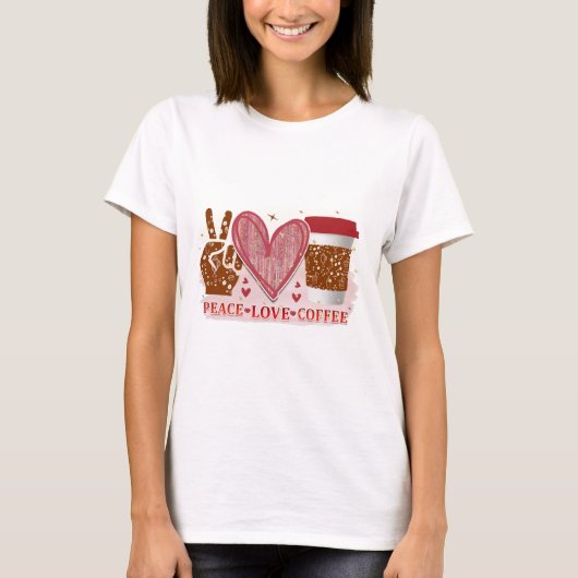 T-shirt Café Peace Love (Devant)