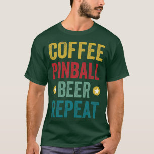 T-shirt Café Pinball Bière Répétition Machines Arcade Funn