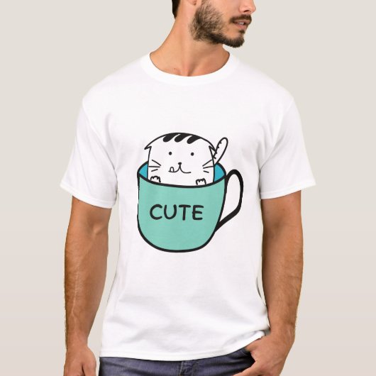 T-shirt Café pour chats (Devant)