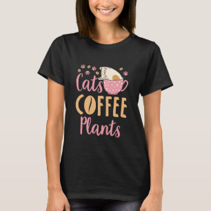 T-shirt Café pour chats Plantes Amateur de plantes pour ch