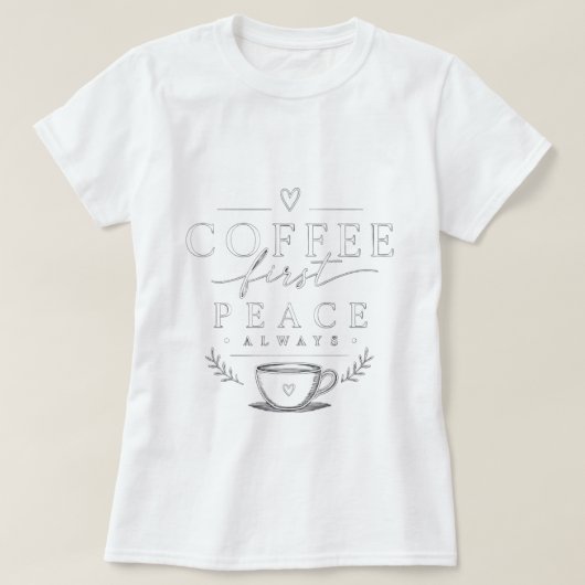 T-shirt Café premier Amour (Design devant)