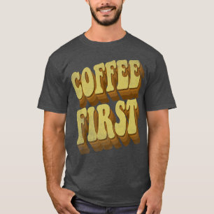 T-shirt café premier drôle rétro vintage café amoureux bir