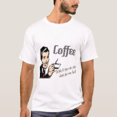 T-shirt café rétro pour hommes (Devant)