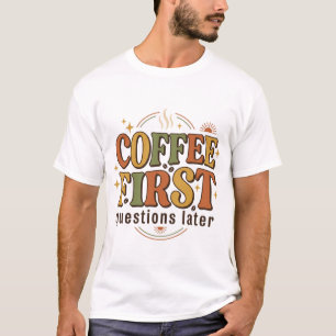 T-shirt Café Rétro Typographie 70s