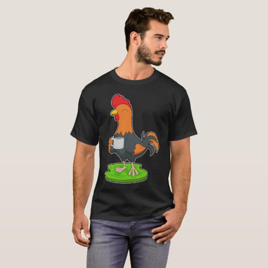 T-shirt Café Rooster Cup (Devant entier)
