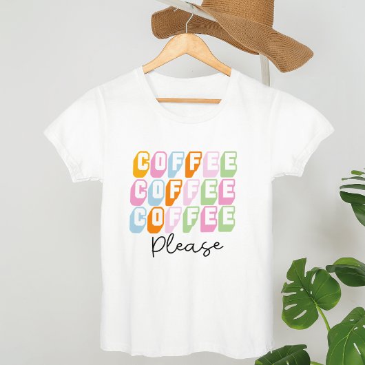 T-shirt Café S'il vous plaît, café amusant Citations, amou