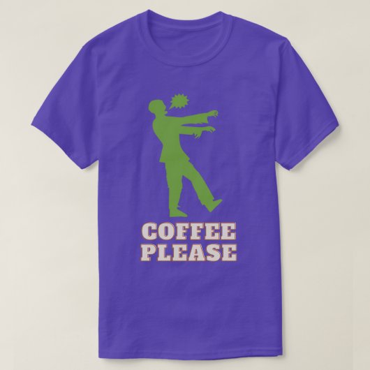T-shirt Café S'Il Vous Plaît Drôle Barista Café Zombies (Design devant)