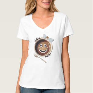 T-shirt Café Smile Drôle mignon sucré