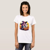 T-shirt Café sorcière Halloween (Devant entier)
