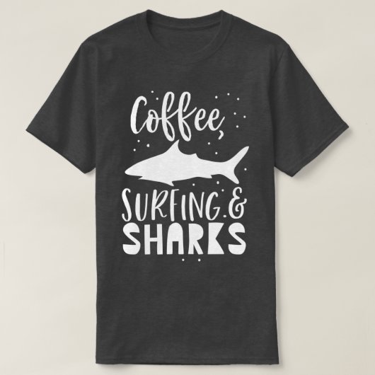 T-shirt Café Surf et requins 2 (Design devant)