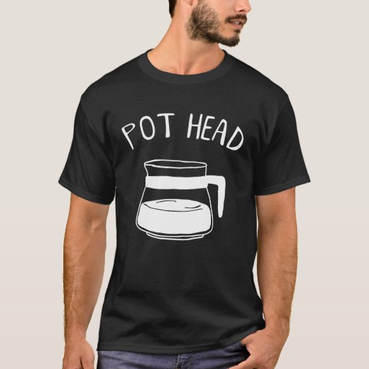 T-shirt Café Tête de caféine Addict Pothead Café (Devant)