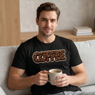 T-Shirt Café Typographie Grain Torréfié