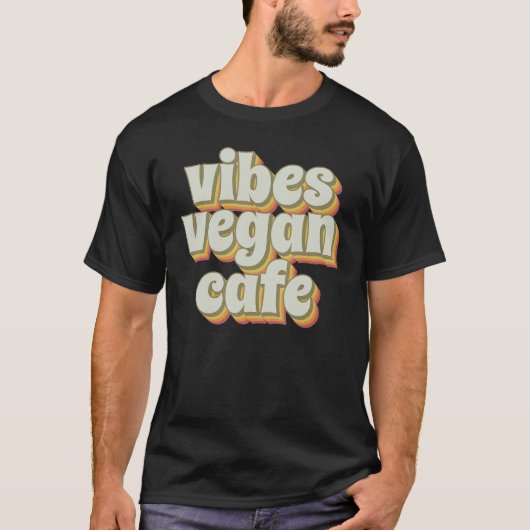 T-shirt Café Végan Groovy Vibes (Devant)