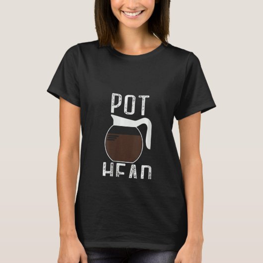 T-shirt Café Vintage Pot Head pour femmes (Devant)