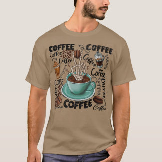 T-shirt Café Western Café Squelette Amateurs de café main