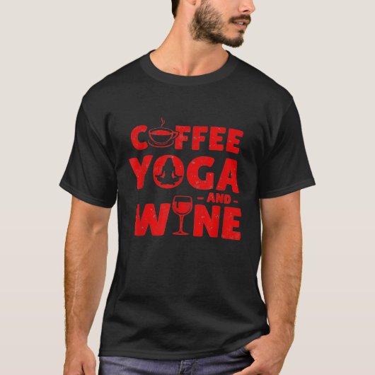 T-shirt Café Yoga Et Vin (Devant)