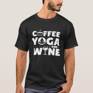 T-shirt Café Yoga Et Vin Amusant Premium