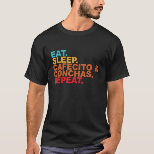 T-shirt Cafecito Cafe Conchas Funny Mignonne Pun Espagnol (Devant)