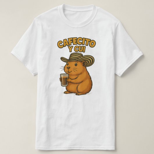 T-shirt Cafecito et cui (Design devant)