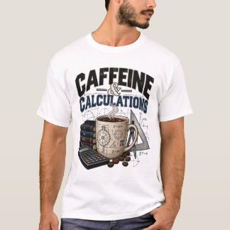 T-shirt Caféine & Calculs Café Ingénierie Mathématiques
