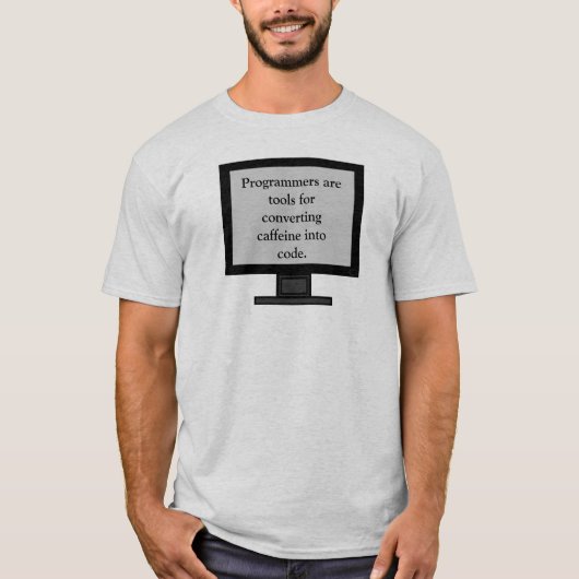 T-shirt Caféine dans le code Chemise Homme (Devant)