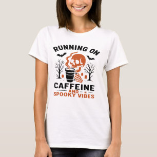T-shirt Caféine et ambiances effrayantes – Squelette amate