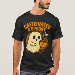 T-shirt Caféiné et Fantôme de Café Halloween Effrayant