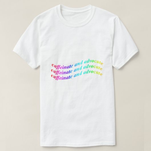T-shirt Caféine et plaidoyer (Design devant)