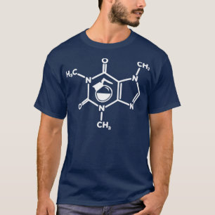 T-shirt Caféine Molecule Café Amateurs Formule Funny