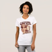 T-shirt Cafeine Queen - Java & Sarcasm Retro Design (Devant entier)