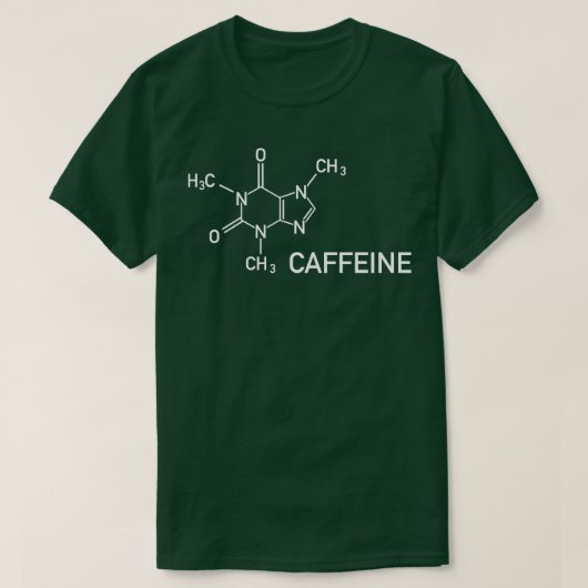 T-shirt Caféine structure chimique café (Design devant)