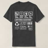 T-shirt Cafeteria Assistant Multi-Tasking Certified Job Gi (Design devant)