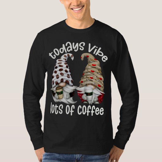 T-shirt Cafétéria Drôle Beaucoup De Gnomes De Café (Devant)