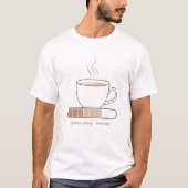 T-shirt Caffeine Loading -Minimalist Funny Coffee Line Art (Devant)