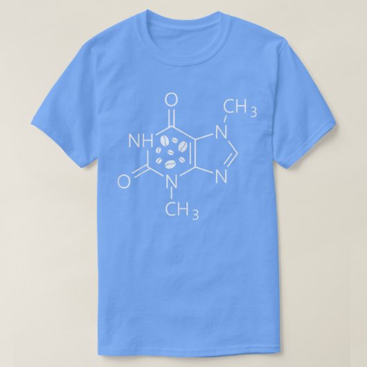 T-shirt Caffeine Molécule Chimique Café Lover Chimie (Design devant)