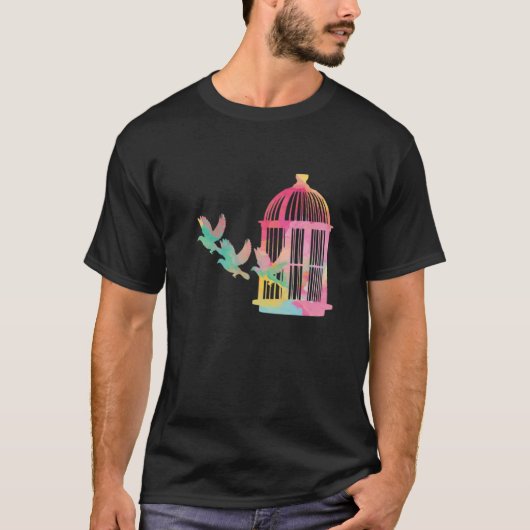 T-shirt Cage d'aquarelle (Devant)