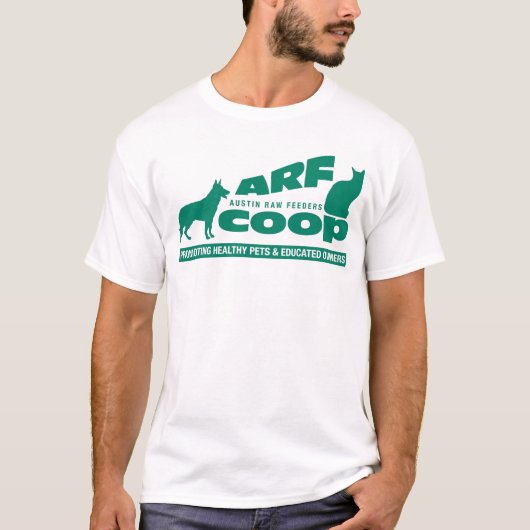 T-shirt Cage d'ARF : vert sur le blanc (Devant)