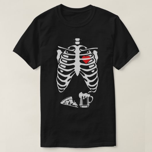 T-shirt Cage de côtes avec le coeur à l'intérieur (Design devant)