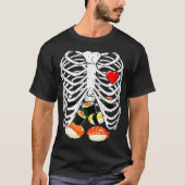 T-shirt Cage de côtes Skeleton Sushi XRay Skeleton Hallowe (Devant)